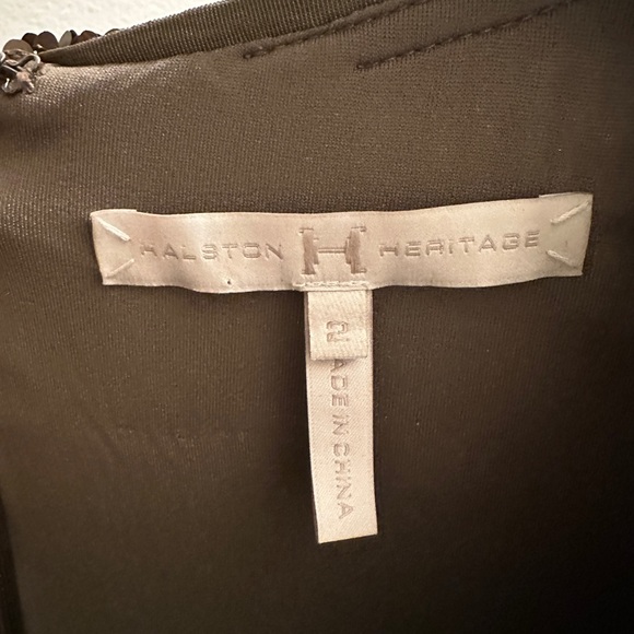 Halston Heritage GOLD SEQUIN MINI Dress - Picture 3 of 5